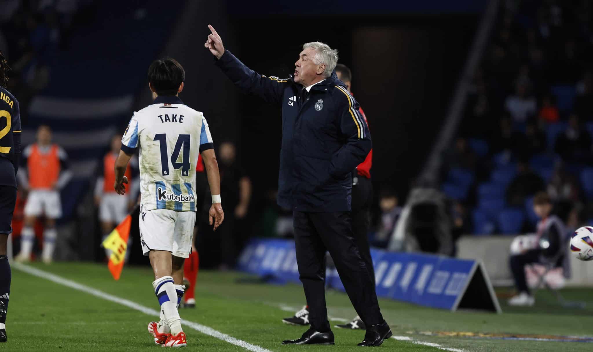 Kubo em a&ccedil;&atilde;o pela Real Sociedad em jogo contra o Real Madrid