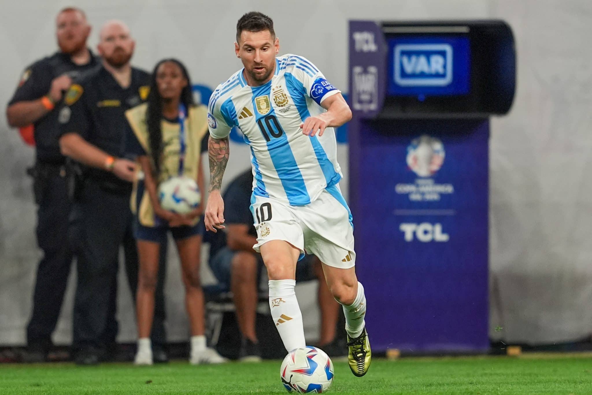 Messi em a&ccedil;&atilde;o pela Argentina na Copa Am&eacute;rica 2024