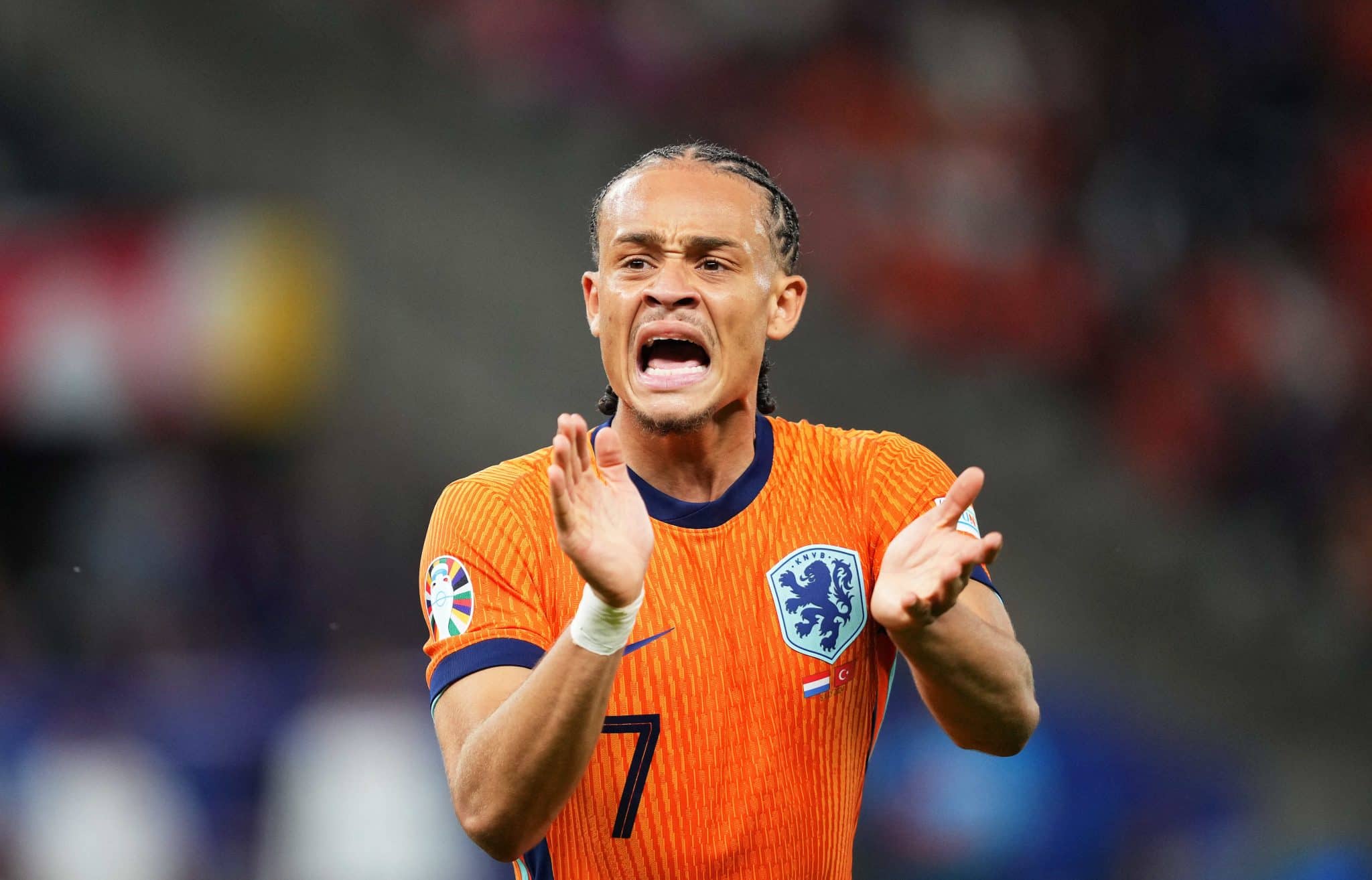 Na mira do Manchester United, Xavi Simons foi um dos destaques da Holanda na Euro 2024. Foto: Icon Sport