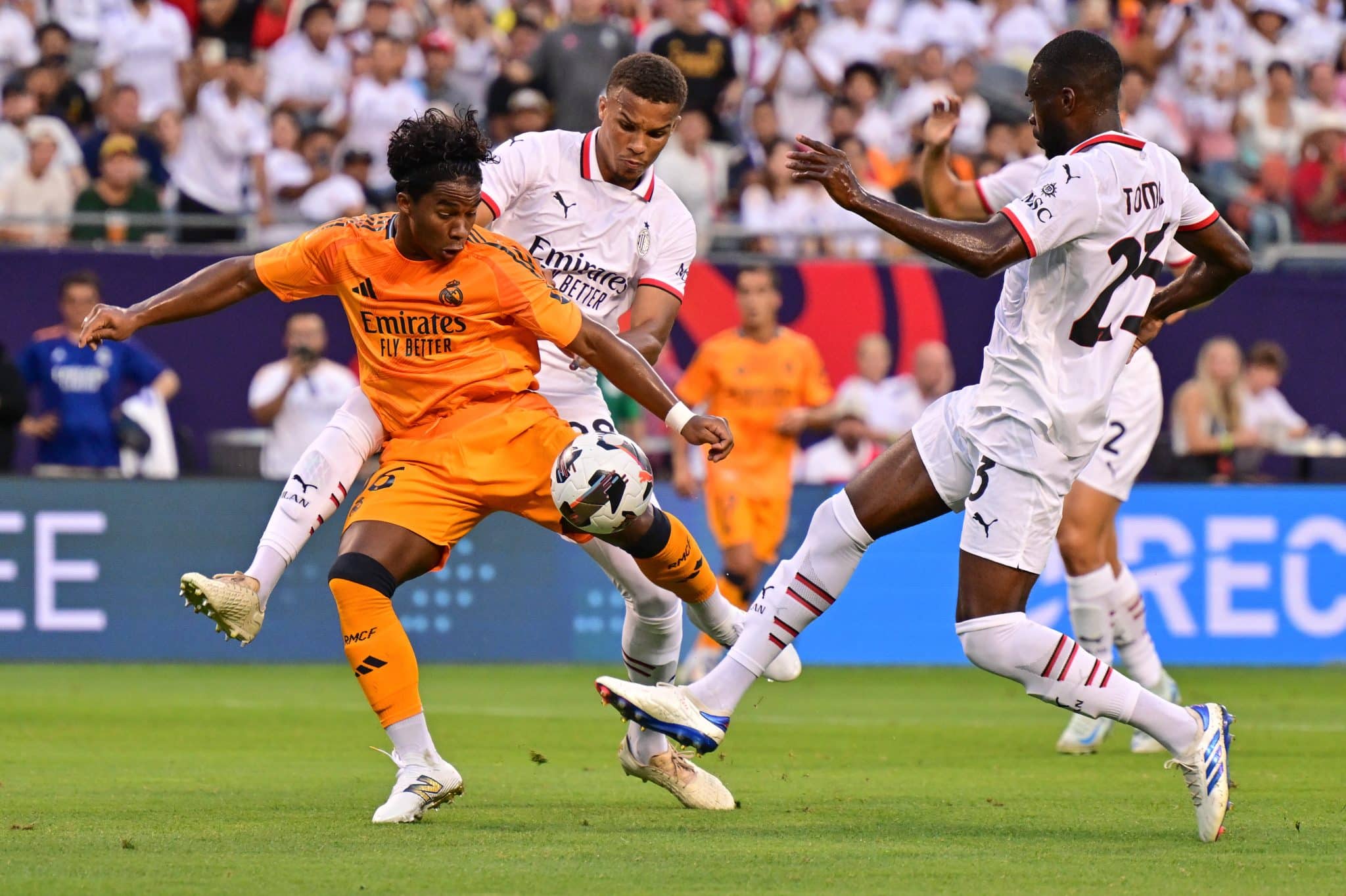 Endrick em a&ccedil;&atilde;o pelo Real Madrid contra o Milan 