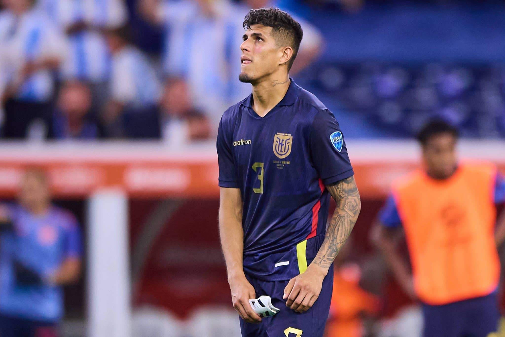 Piero Hincapie, do Leverkusen, pela sele&ccedil;&atilde;o do Equador (Foto: IMAGO / Agencia-MexSport)