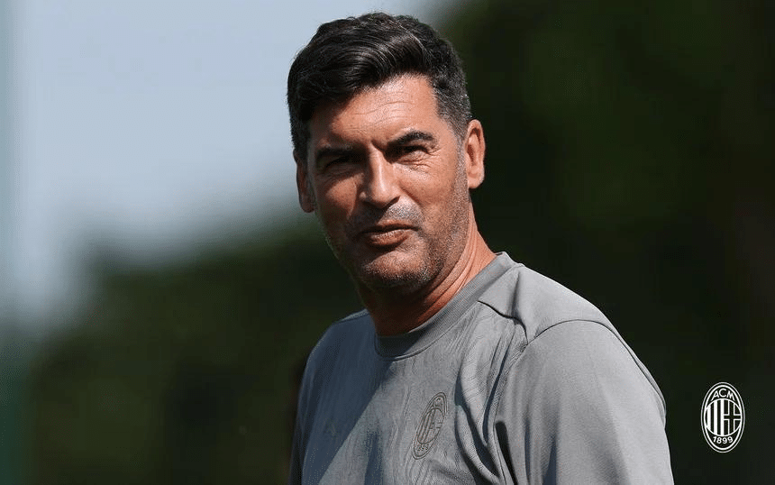 Paulo Fonseca, t&eacute;cnico do Milan, durante treino na pr&eacute;-temporada