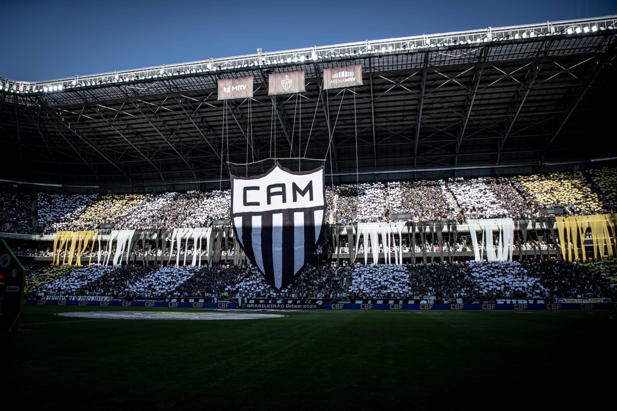 Mosaico da torcida do Galo na Arena MRV