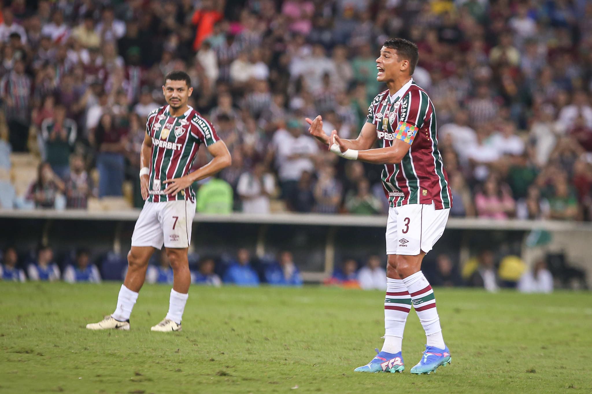 Andr&eacute; e Thiago Silva foram fundamentais em retomada do Fluminense no Brasileir&atilde;o - Foto: MARCELO GON&Ccedil;ALVES / FLUMINENSE FC