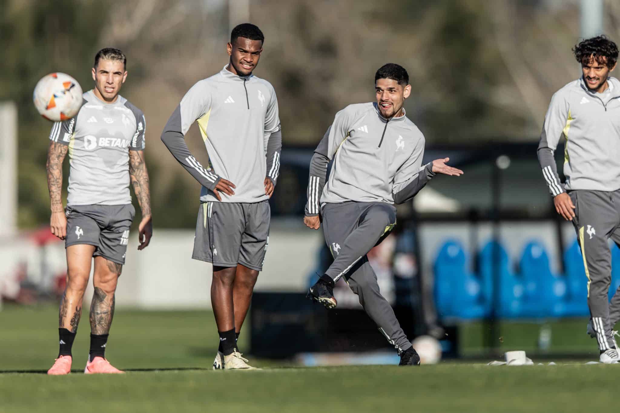 Alisson e Rubens durante treinamentos do Atl&eacute;tico