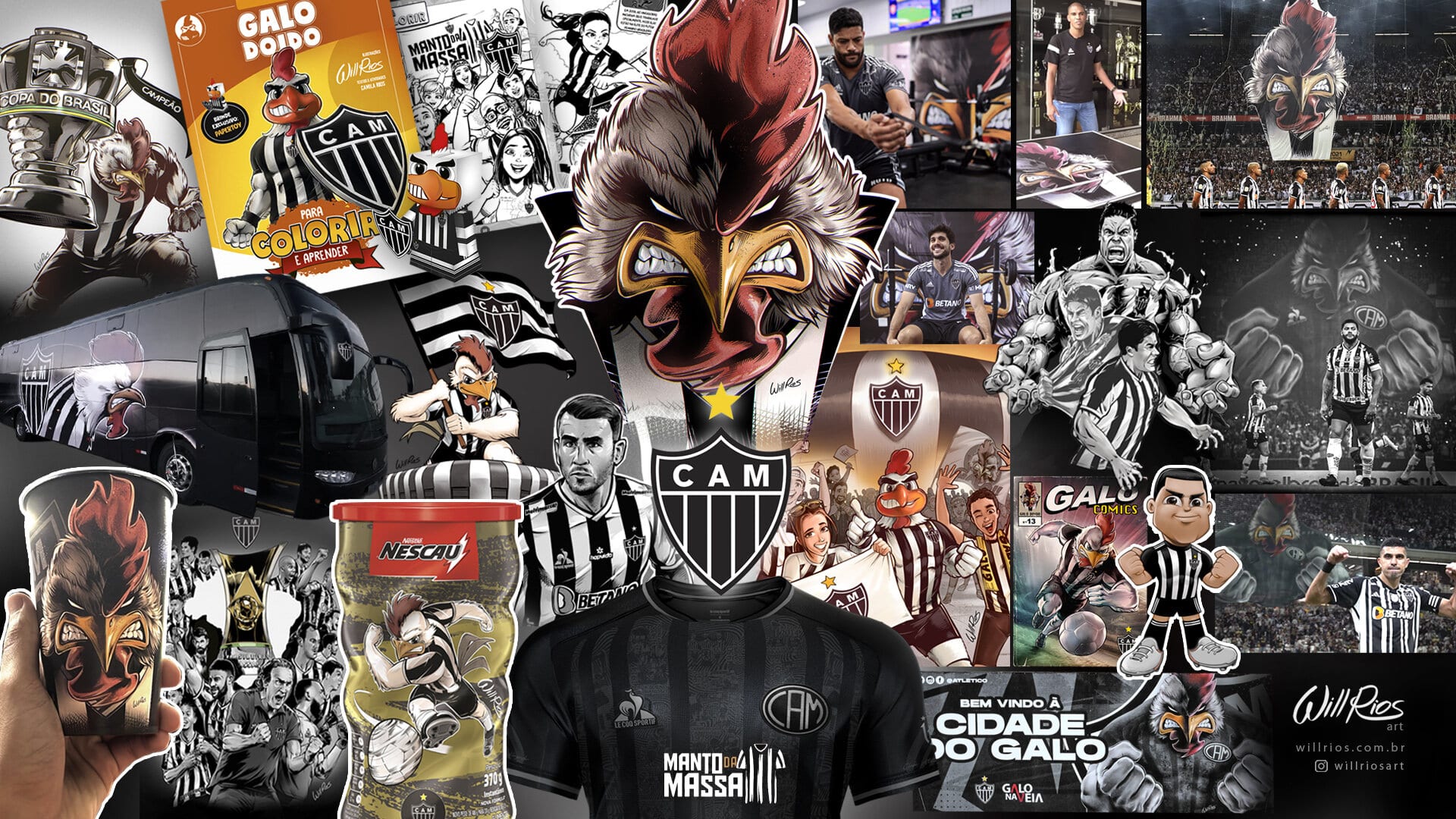 Algumas das colabora&ccedil;&otilde;es de Will Rios com o Atl&eacute;tico
