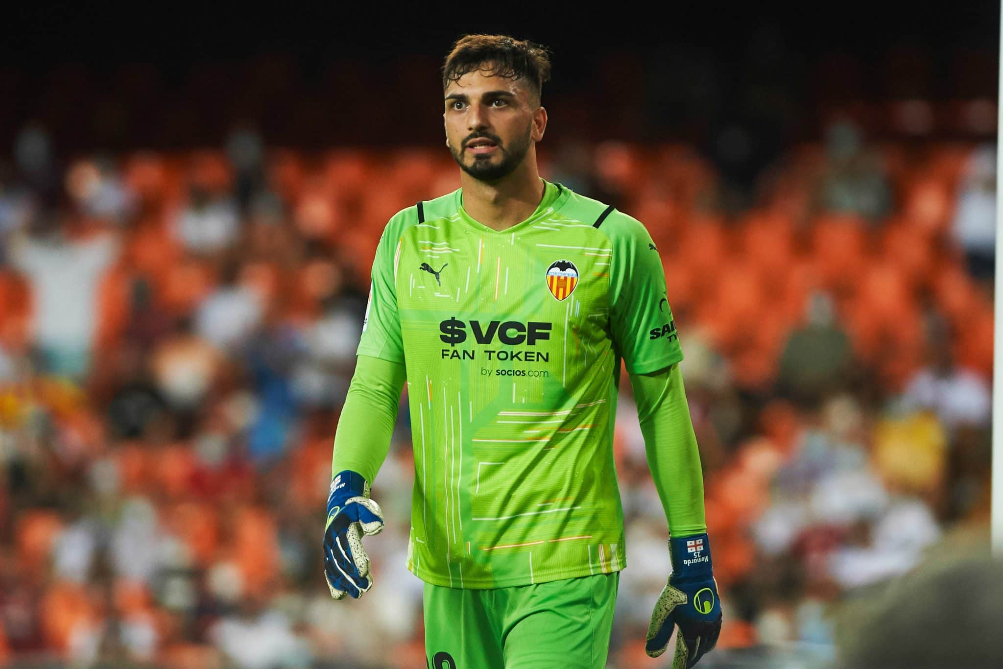 Mamardashvili em 2021 pelo Valencia. Foto: Icon Sport