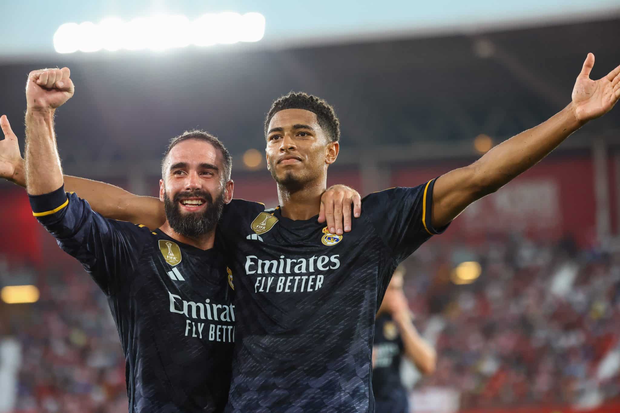 Carvajal e Bellingham celebram gol do Real Madrid