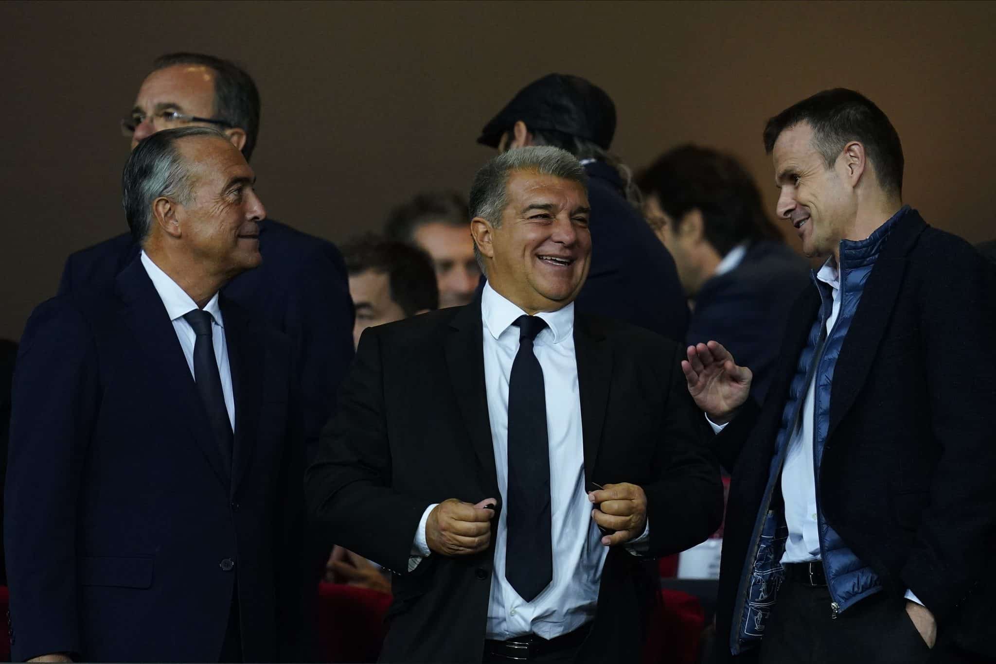 Joan Laporta e Jon Uriarte, presidentes de Barcelona e Athletic Bilbao, respectivamente.