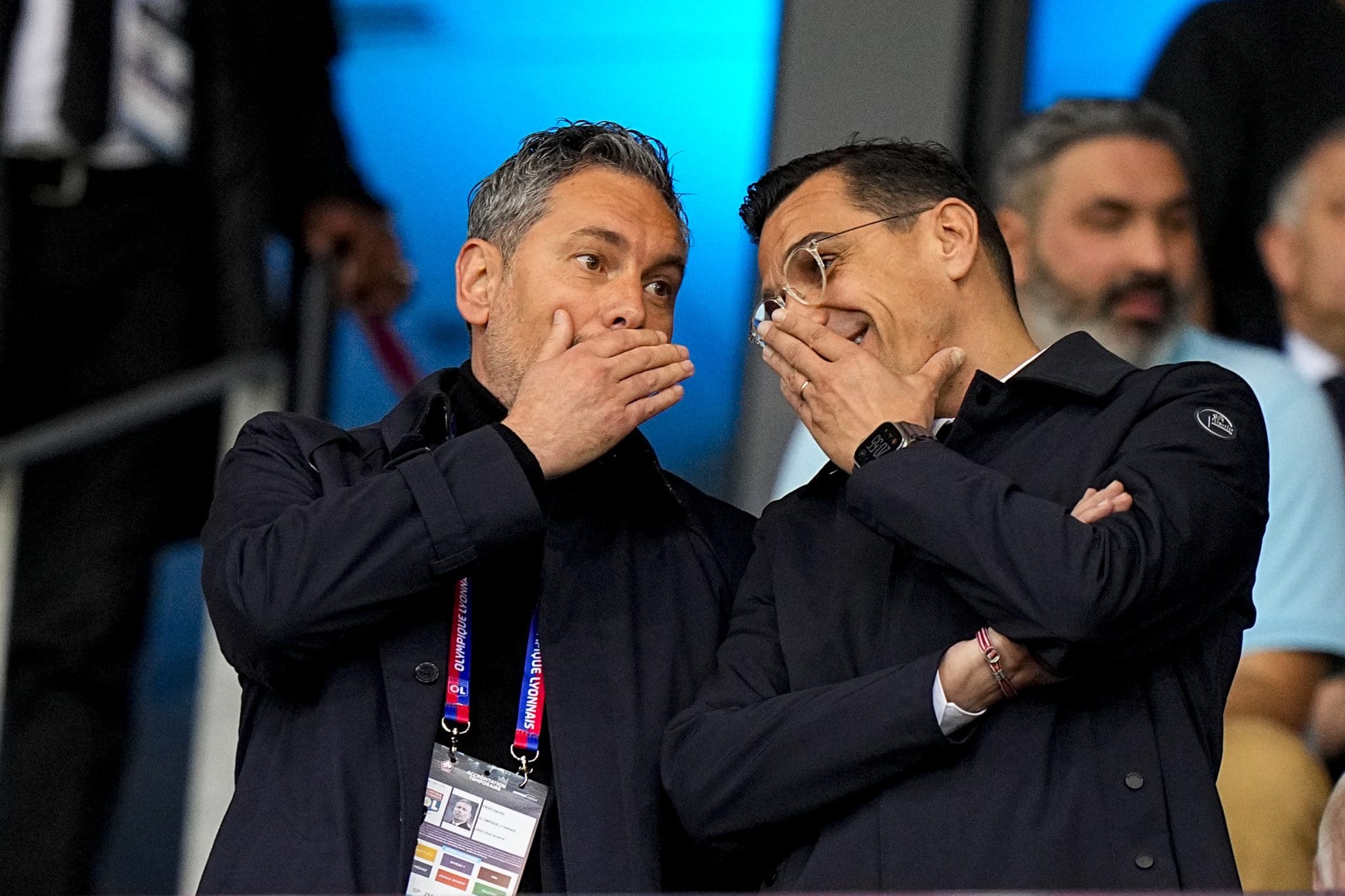Laurent Prudhomme, diretor geral, e David Friio, diretor esportivo do Lyon. Foto: Icon Sport