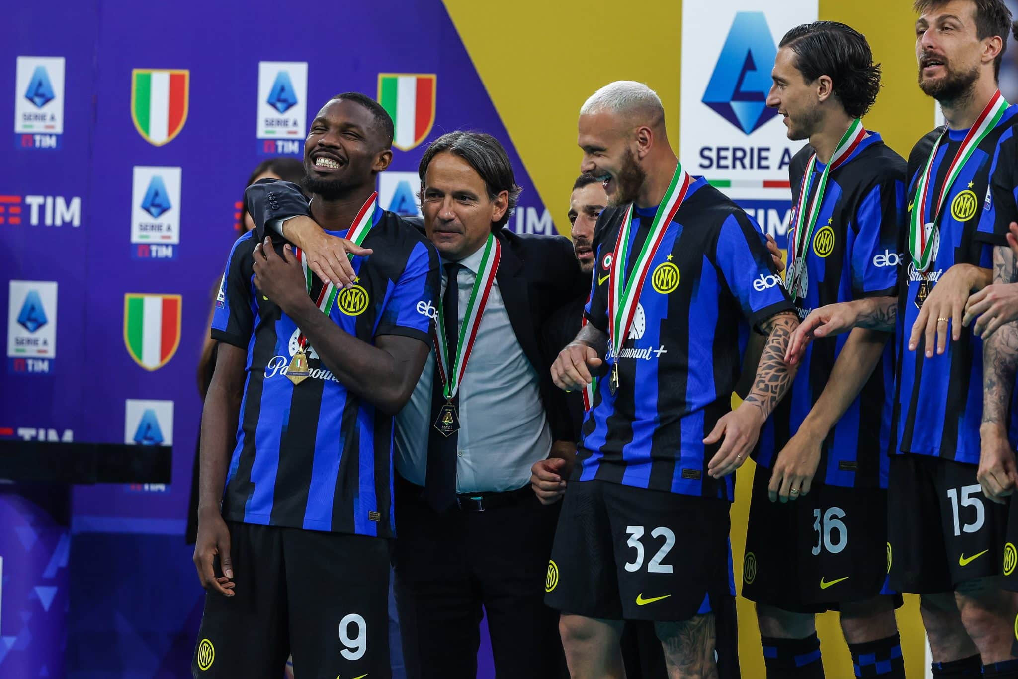Foto: (IconSport) - Internazionale comemora t&iacute;tulo da Serie A 2023/24