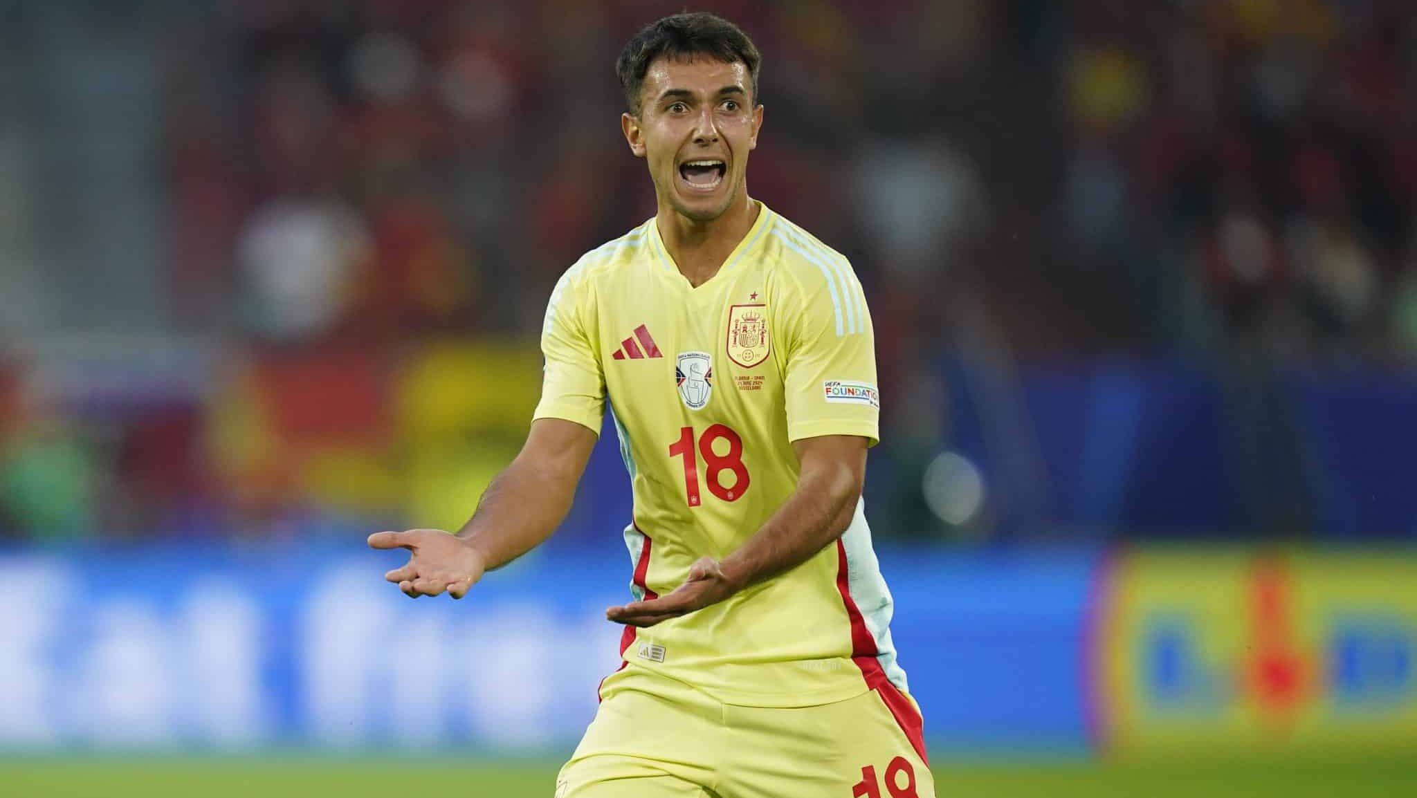 Foto: (IconSport) - Alvo do Liverpool, Mart&iacute;n Zubimendi defendeu a Espanha na Eurocopa 2024