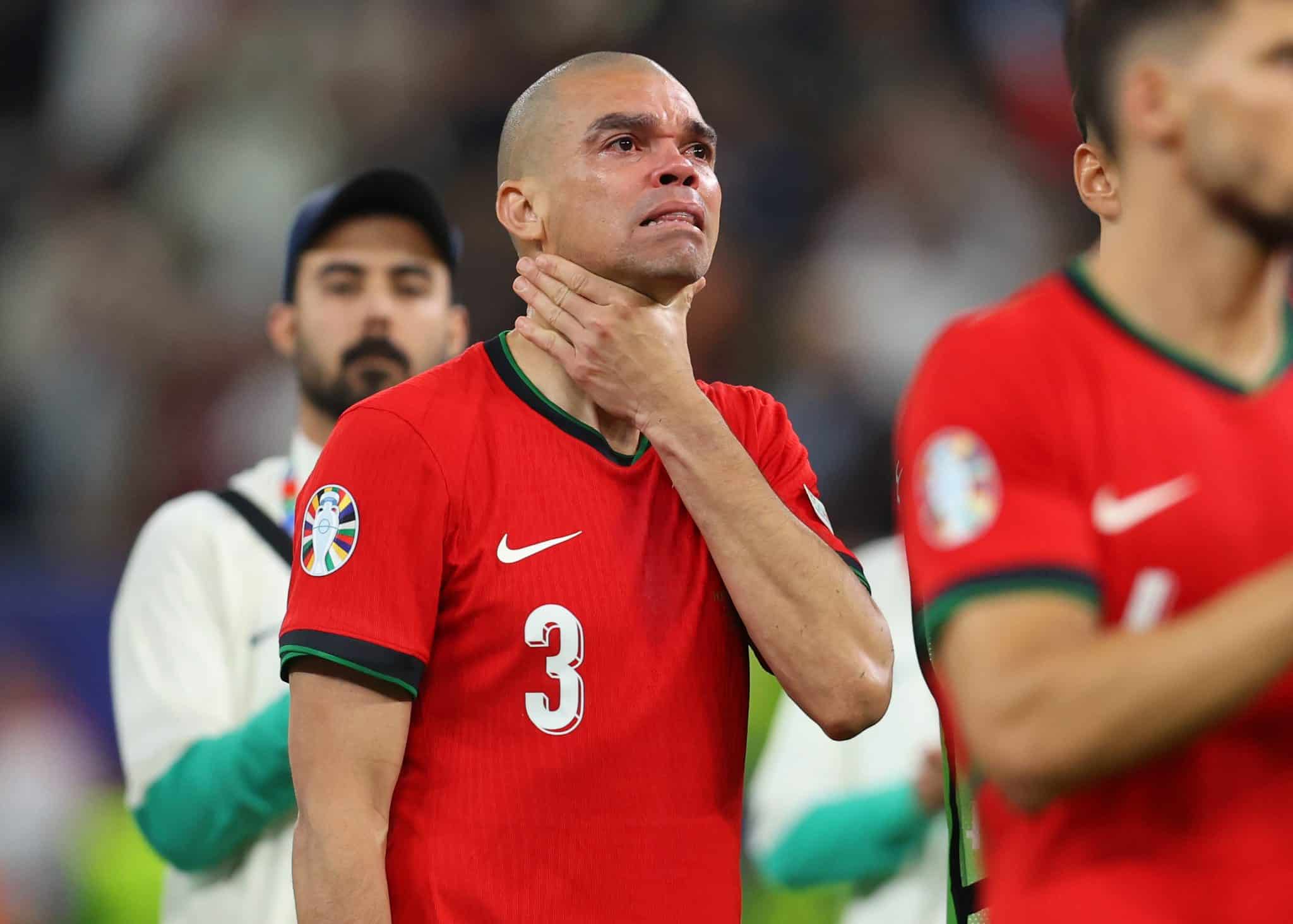 Contra a Fran&ccedil;a, pelas quartas de Euro 2024, Pepe fez seu &uacute;ltimo jogo como jogador profissional de futebol. Foto: Icon Sport