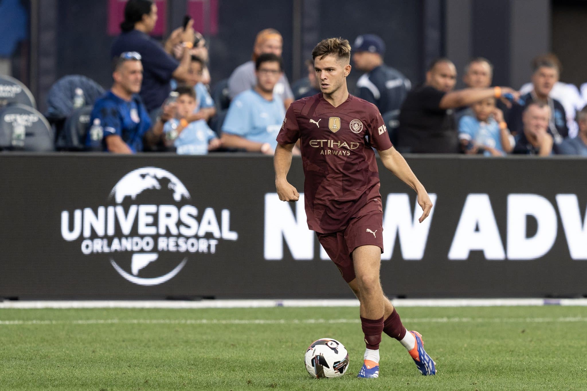 O jovem James McAtee foi um dos destaques do Manchester City na turn&ecirc; de pr&eacute;-temporada pelos EUA. Foto: Icon Sport