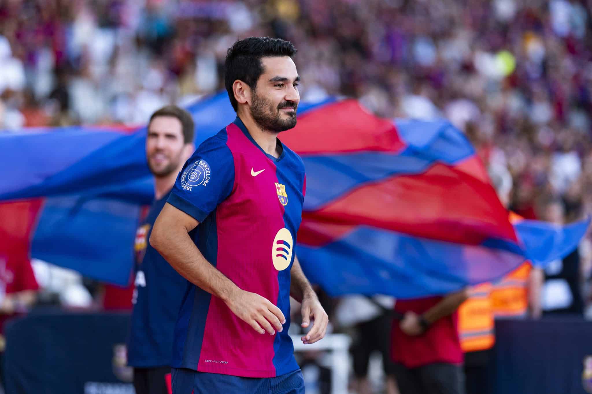 Gundogan em a&ccedil;&atilde;o pelo Barcelona. Foto: Icon Sport