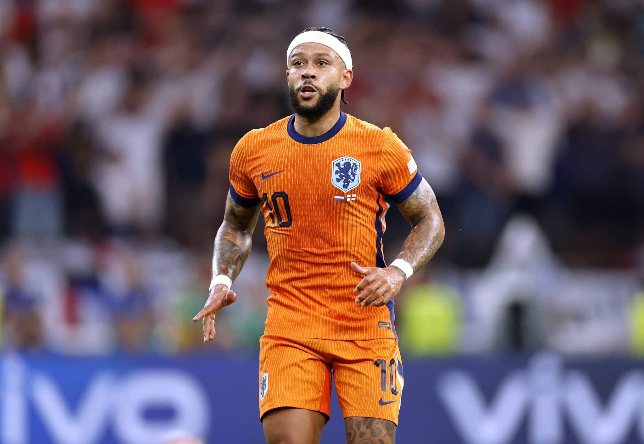 DEPAY Memphis Team Holland UEFA Fussball EURO 2024 in Deutschland Halbfinal Spiel Holland &ndash; England 1 : 2 am 10.07.2024
