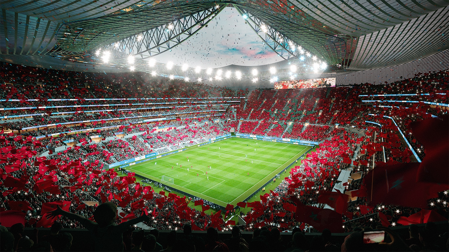 Grand Stade Hassan II &eacute; a grande aposta do Marrocos para sediar a final da Copa do Mundo de 2030
