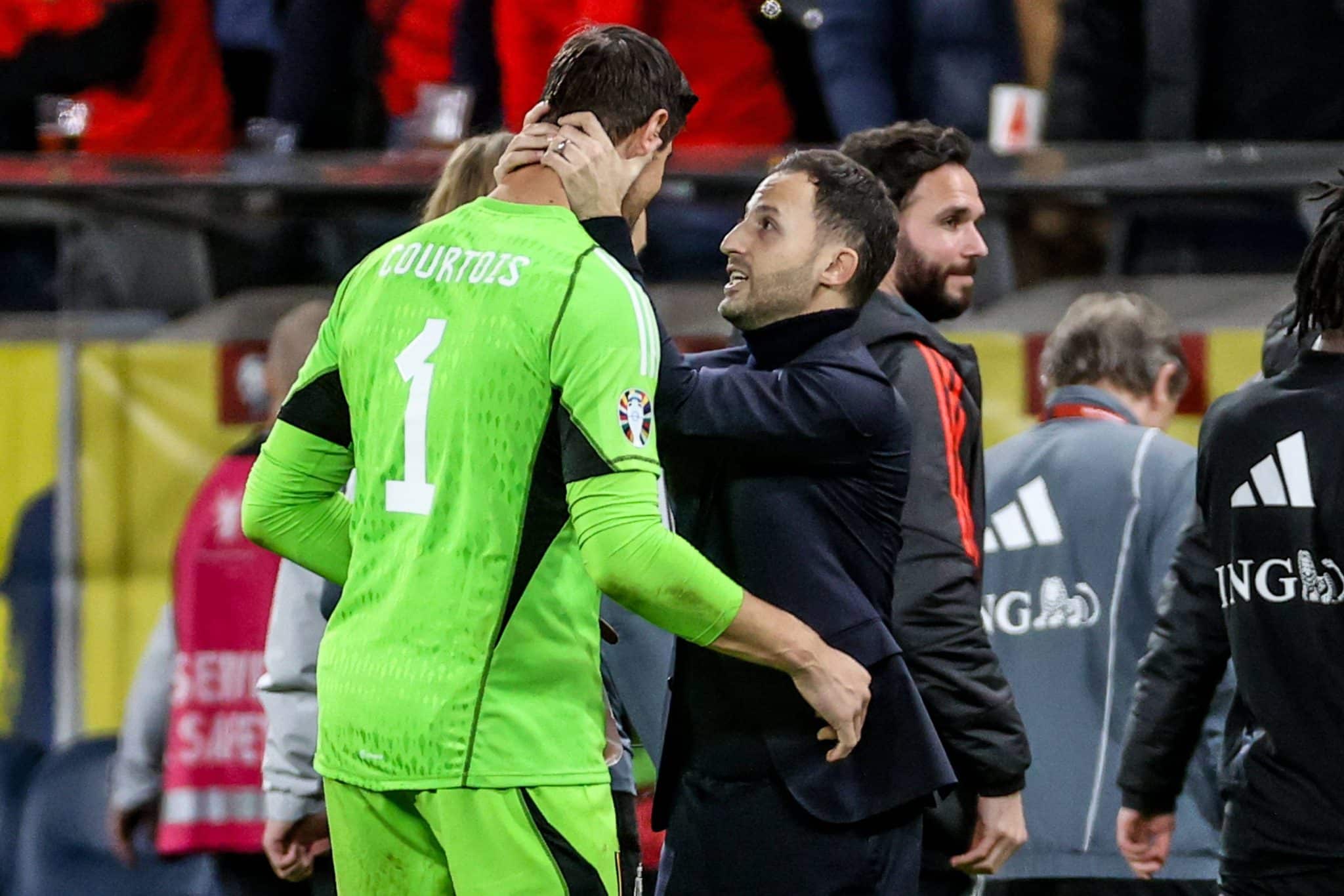 Thibaut Courtois e Domenico Tedesco pela B&eacute;lgica Foto: (Imago)