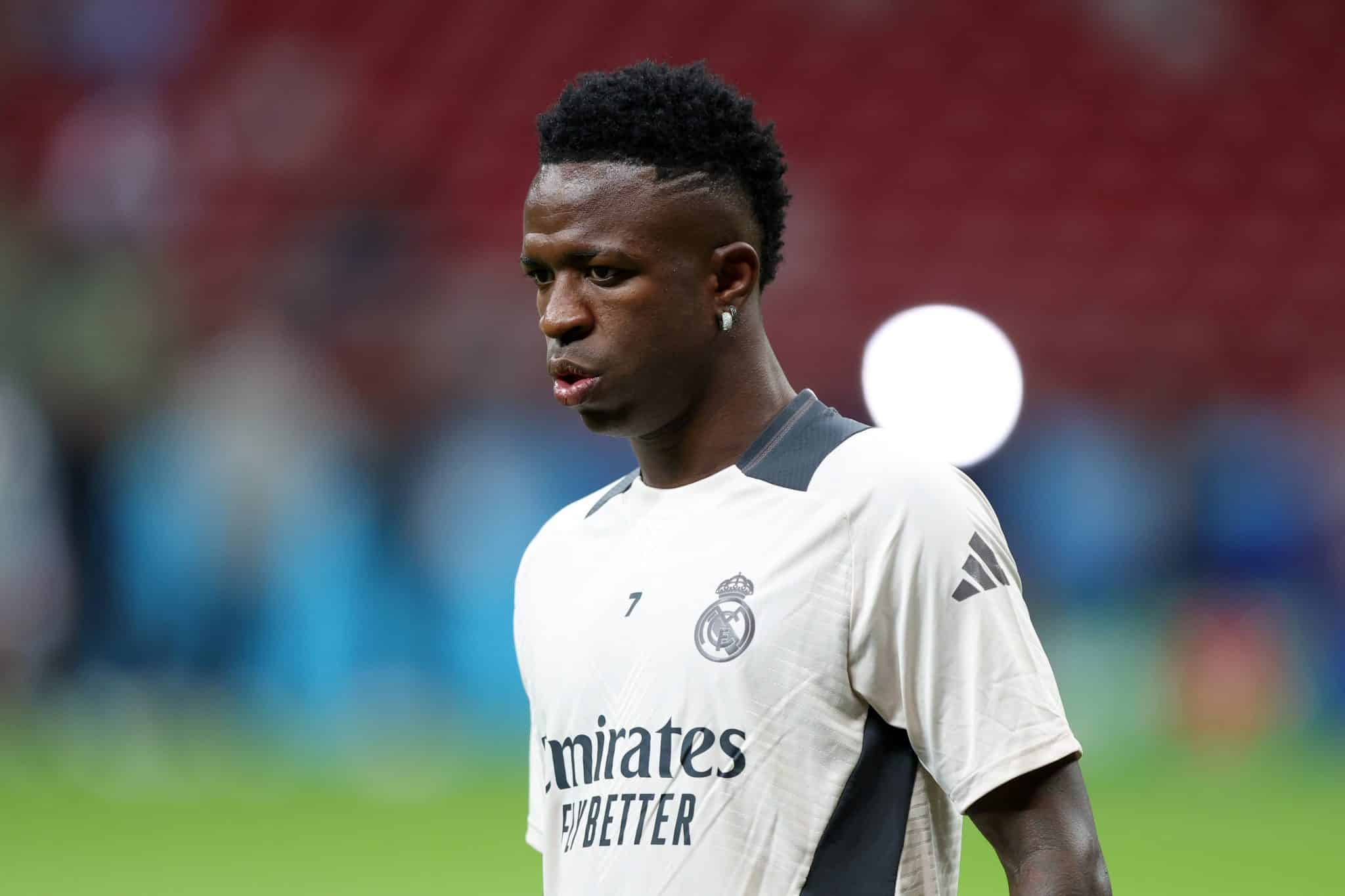 Vini Jr. em treino do Real Madrid