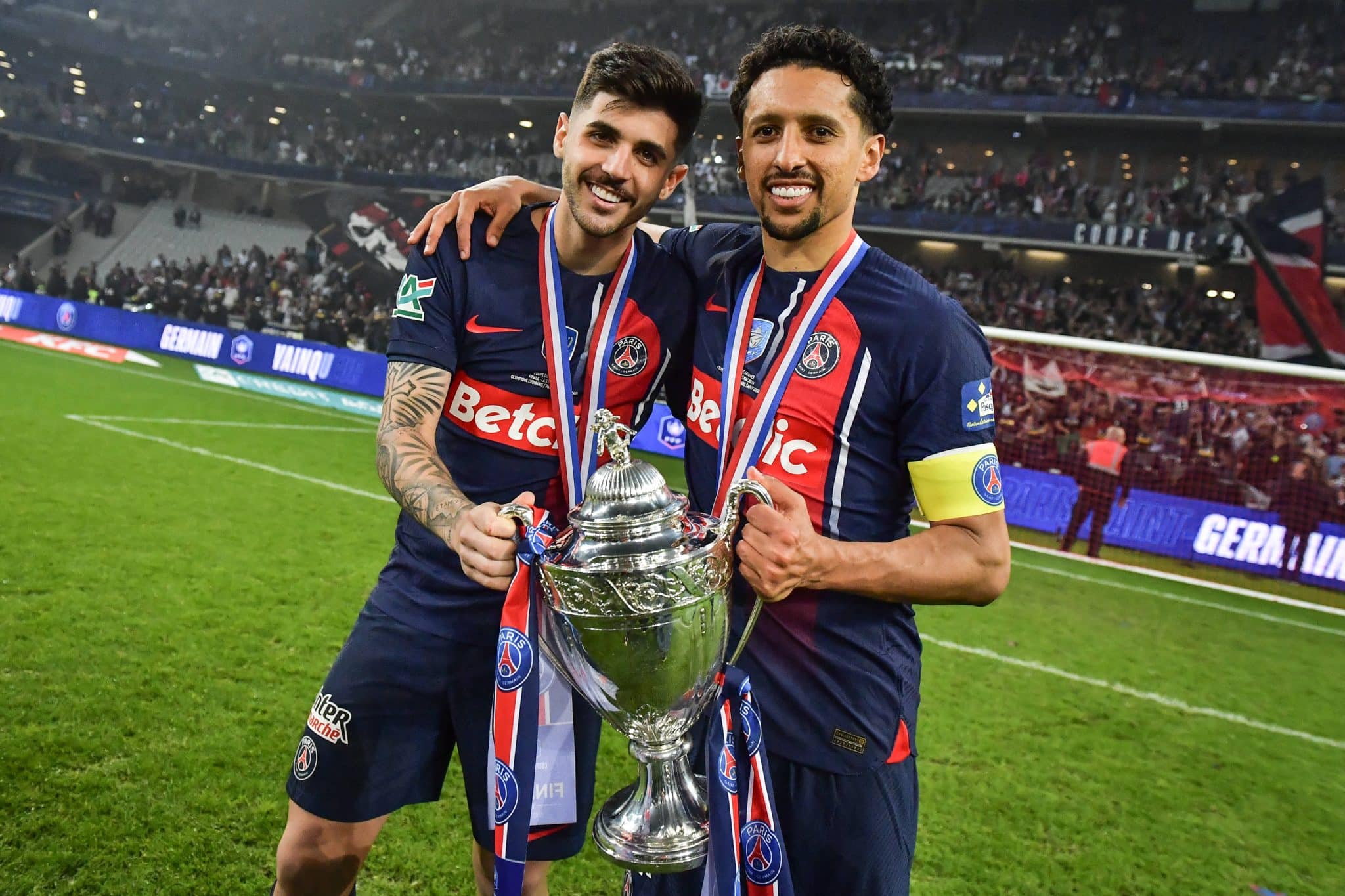 Beraldo e Marquinhos s&atilde;o zagueiros do PSG (Foto: IMAGO / ABACAPRESS)