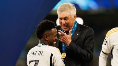 Ancelotti garante n&atilde;o estar preocupado sobre chance de perder Vini Jr. para Ar&aacute;bia Saudita