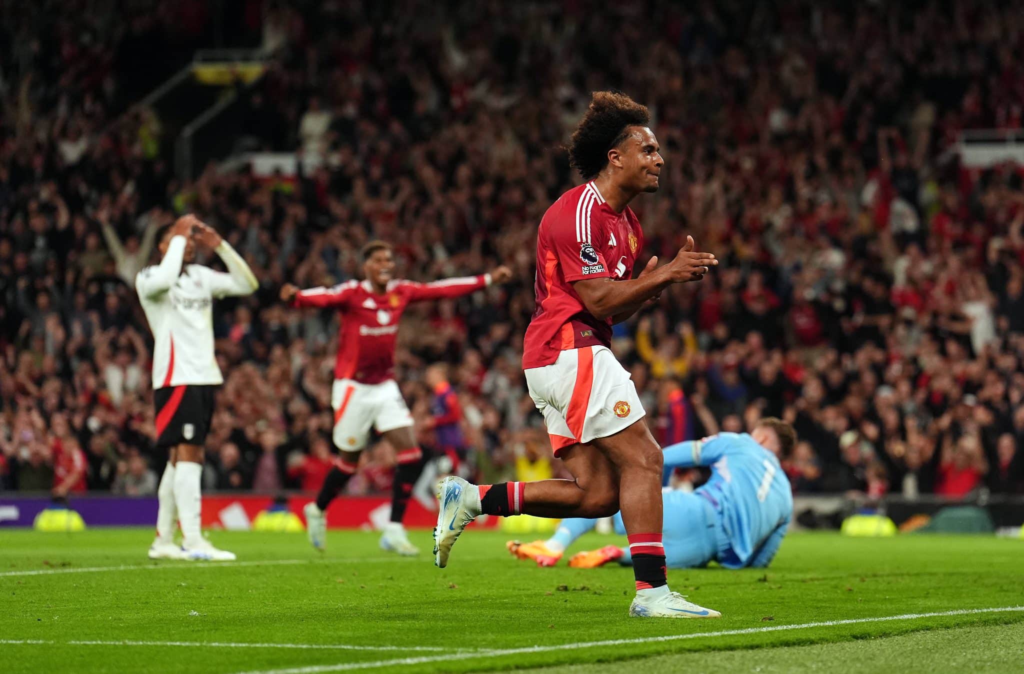 Manchester United, ManU v Fulham &ndash; Premier League &ndash; Old Trafford Manchester United s Joshua Zirkzee celebrates scoring t