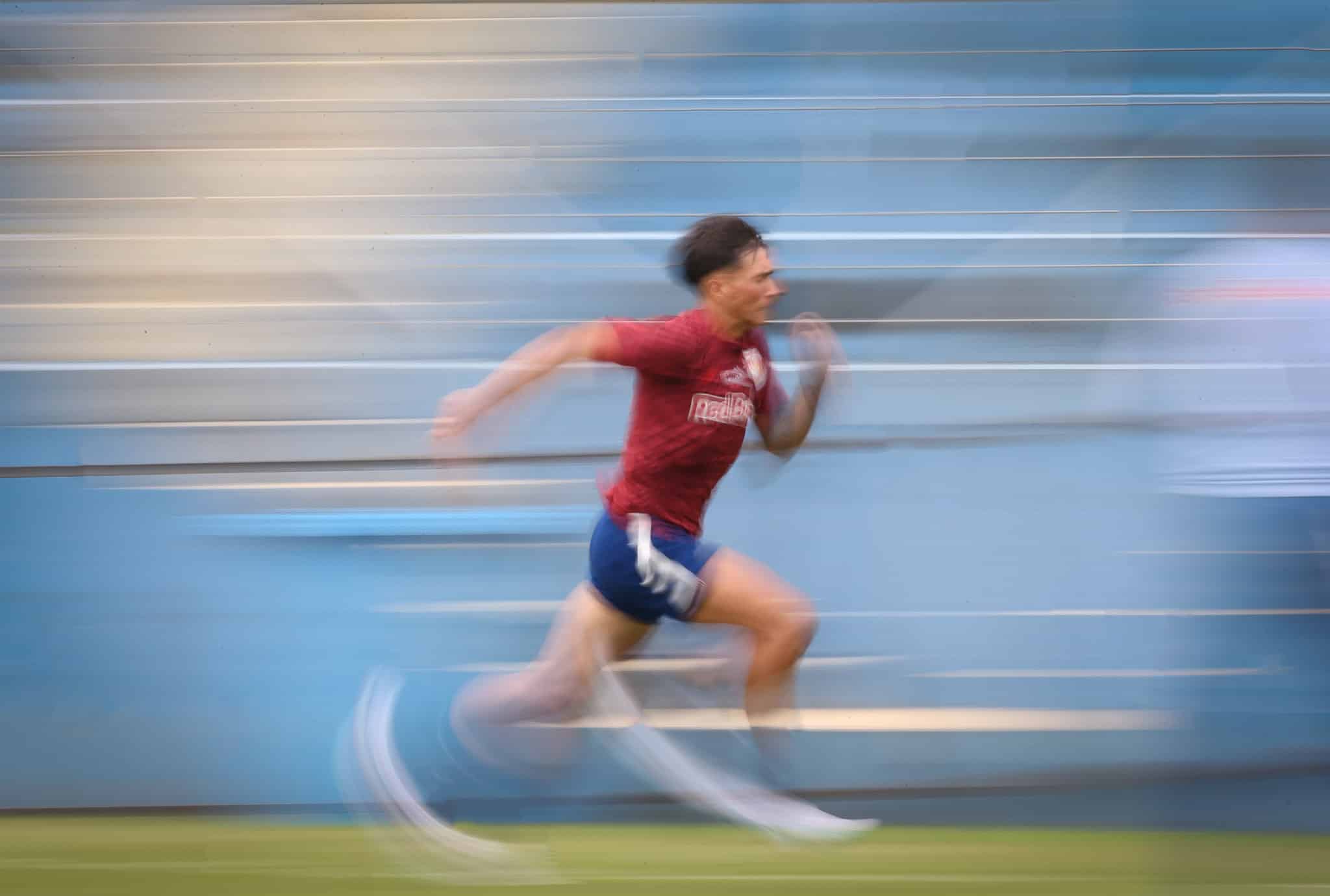 Laquintana em alta velocidade no treinamento do Red Bull Bragantino