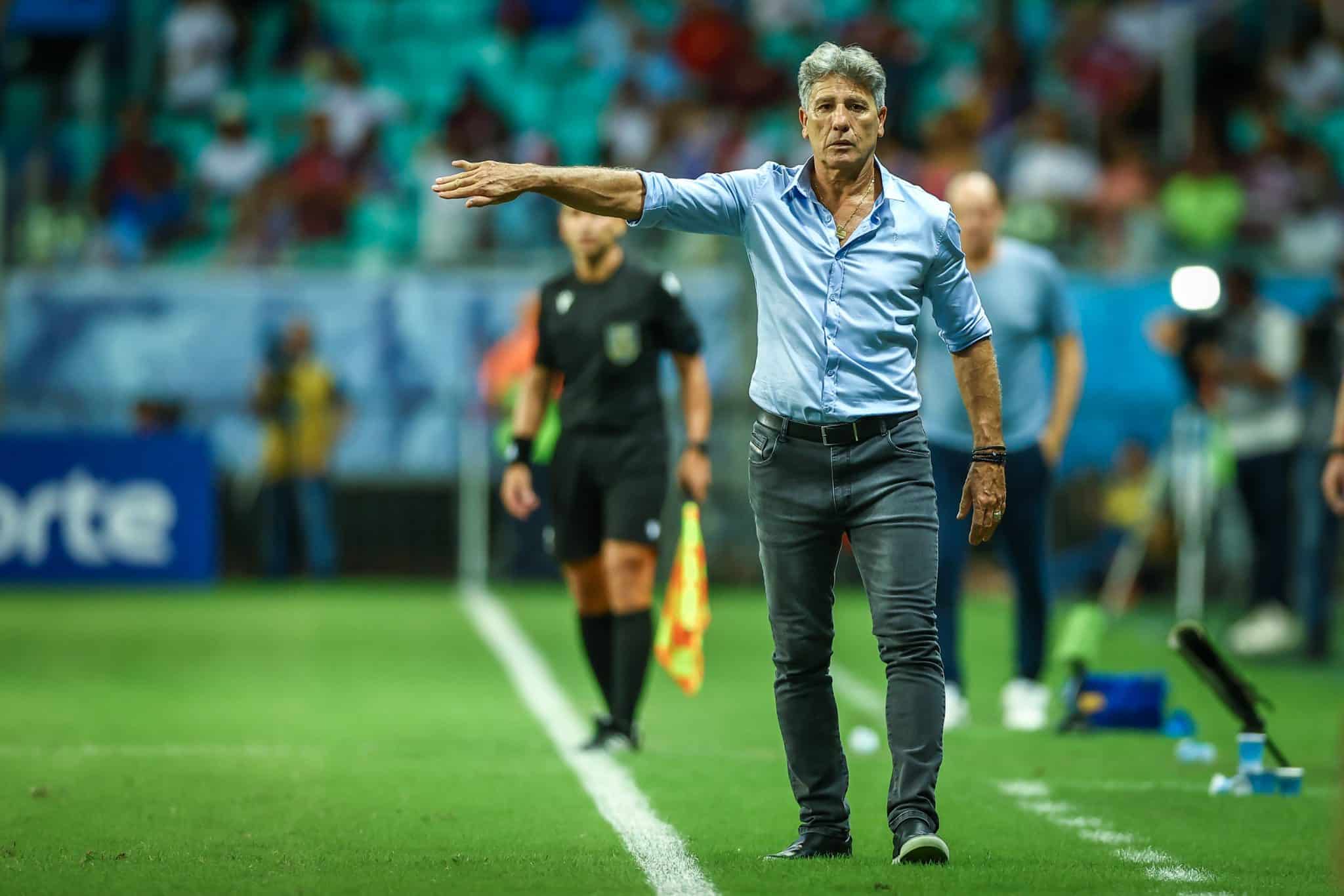 Renato Ga&uacute;cho em jogo contra o Bahia, pela 4&ordf; rodada do Brasileir&atilde;o 2024. Foto: Lucas Uebel/Gr&ecirc;mio FBPA