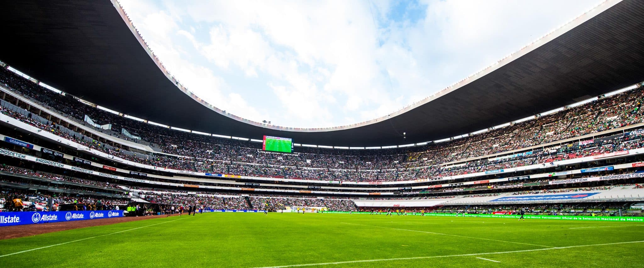 Vista panor&acirc;mica do Est&aacute;dio Azteca, na Cidade do M&eacute;xico