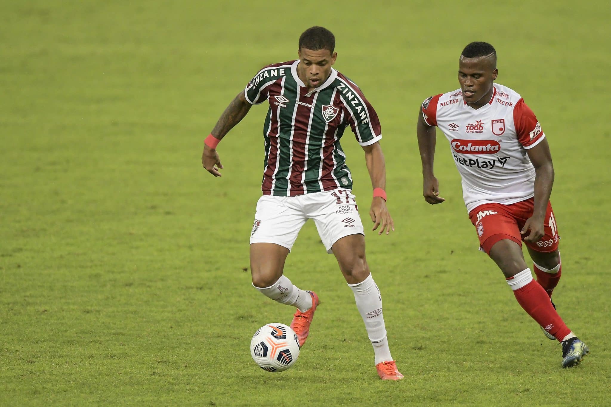Arias enfrentou o Fluminense pelo Santa Fe na Libertadores e acabou contratado - Foto: Icon sport