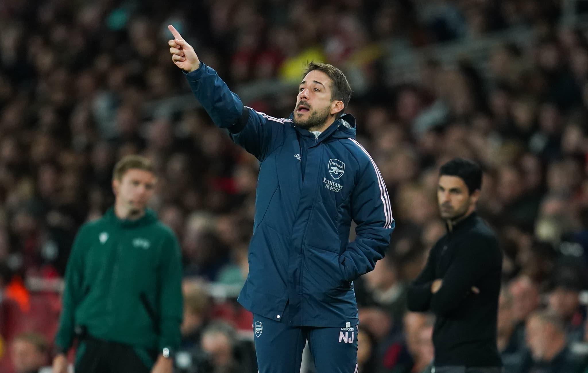 Nicolas Jover, t&eacute;cnico de bolas paradas do Arsenal. Foto: Icon Sport