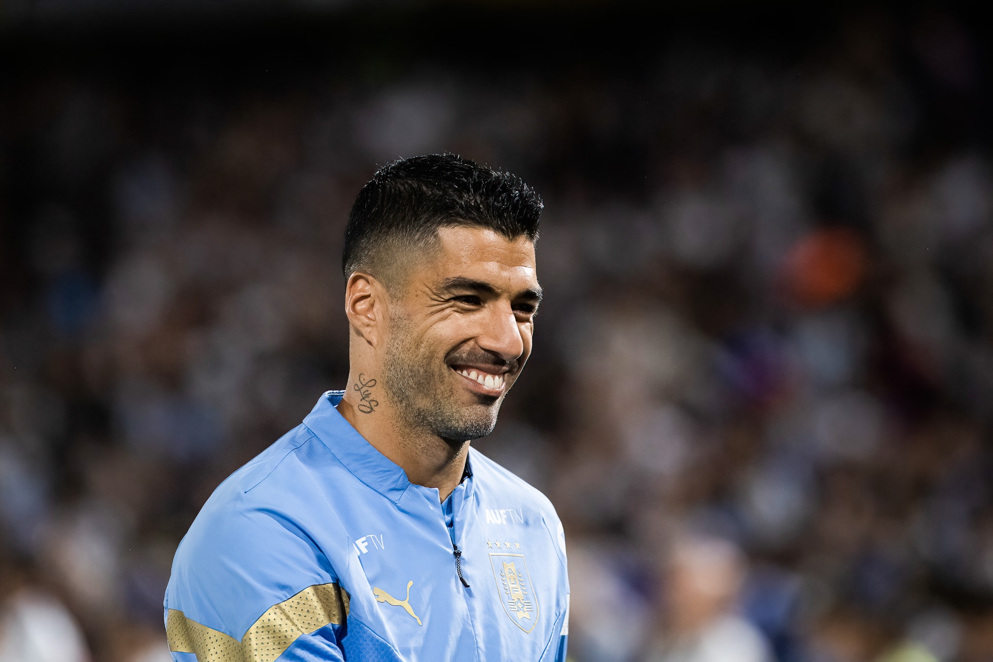 Luis Su&aacute;rez se despede da Sele&ccedil;&atilde;o Uruguaia em setembro de 2024. Foto: Icon Sport