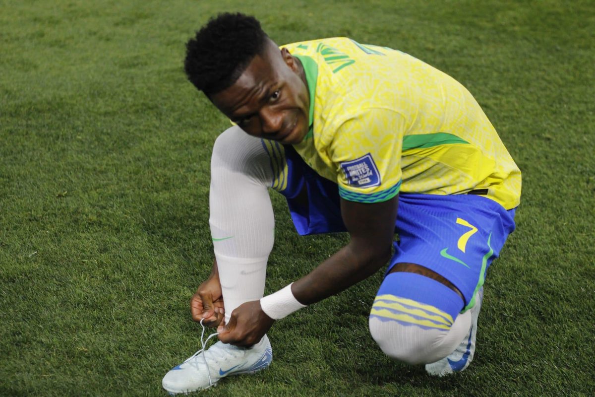 Vinicius Jr amarra chuteira em jogo da Sele&ccedil;&atilde;o Brasileira