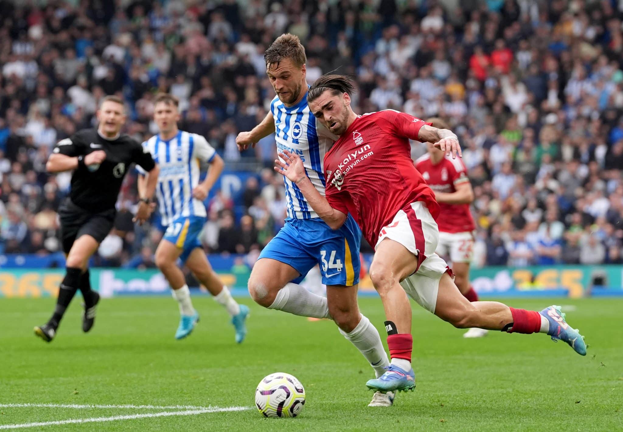 Brighton e Nottingham Forest neste domingo (22) pela Premier League. Foto: Icon Sport