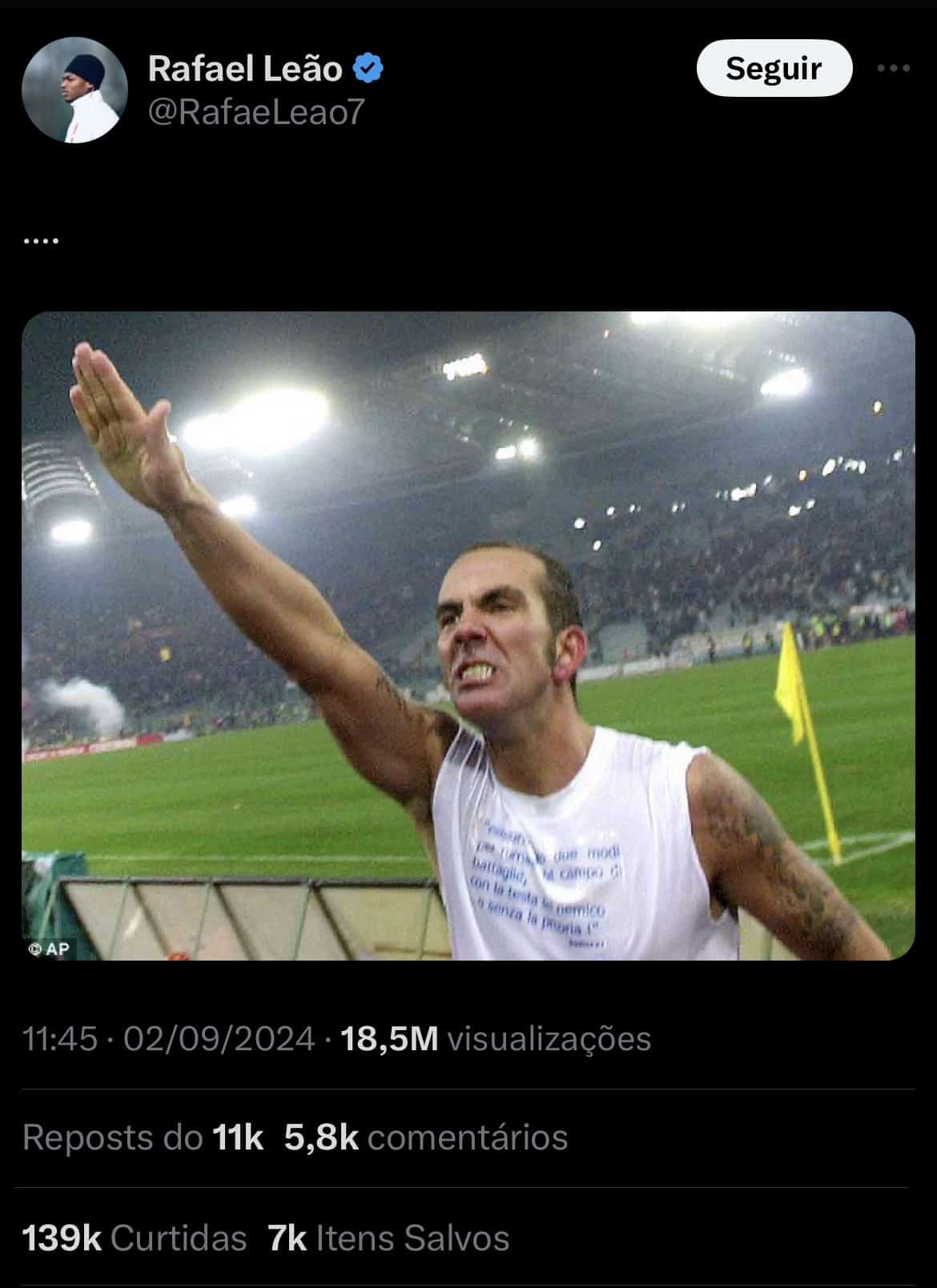 Publica&ccedil;&atilde;o de Rafael Le&atilde;o no X