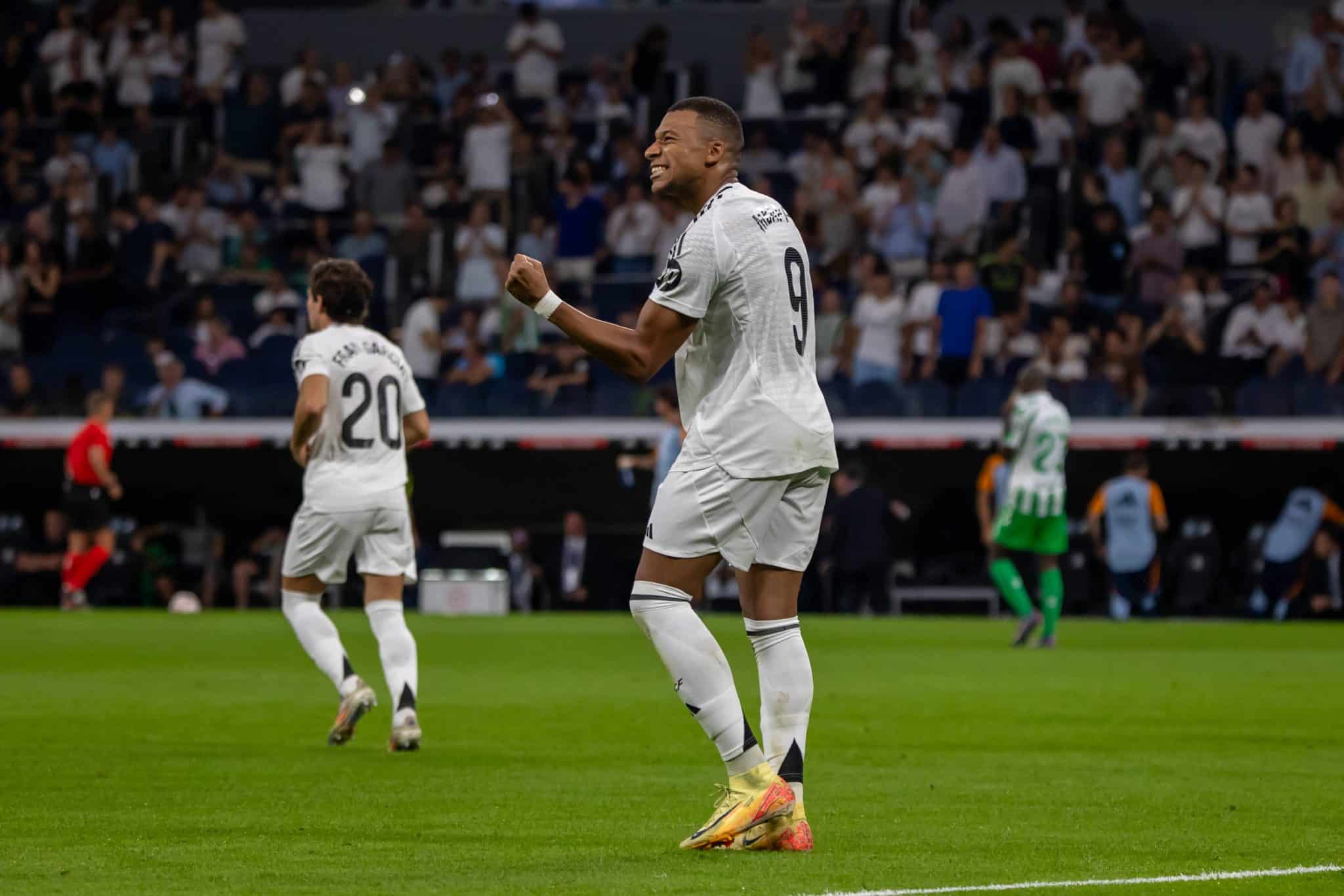 Mbapp&eacute; marcou tr&ecirc;s gols em cinco jogos na em seu in&iacute;cio de trajet&oacute;ria pelo Real Madrid