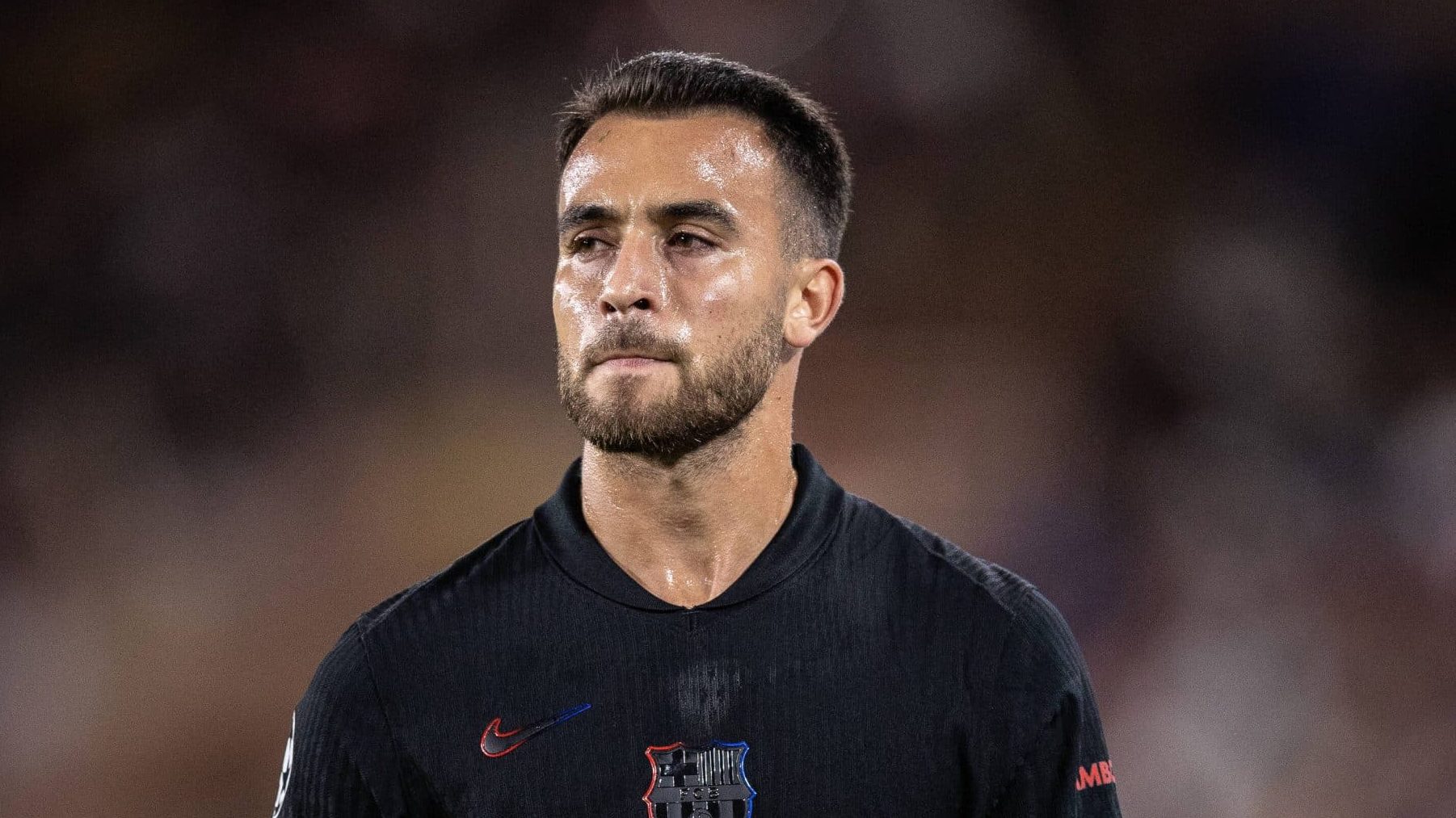 Eric Garc&iacute;a durante jogo do Barcelona