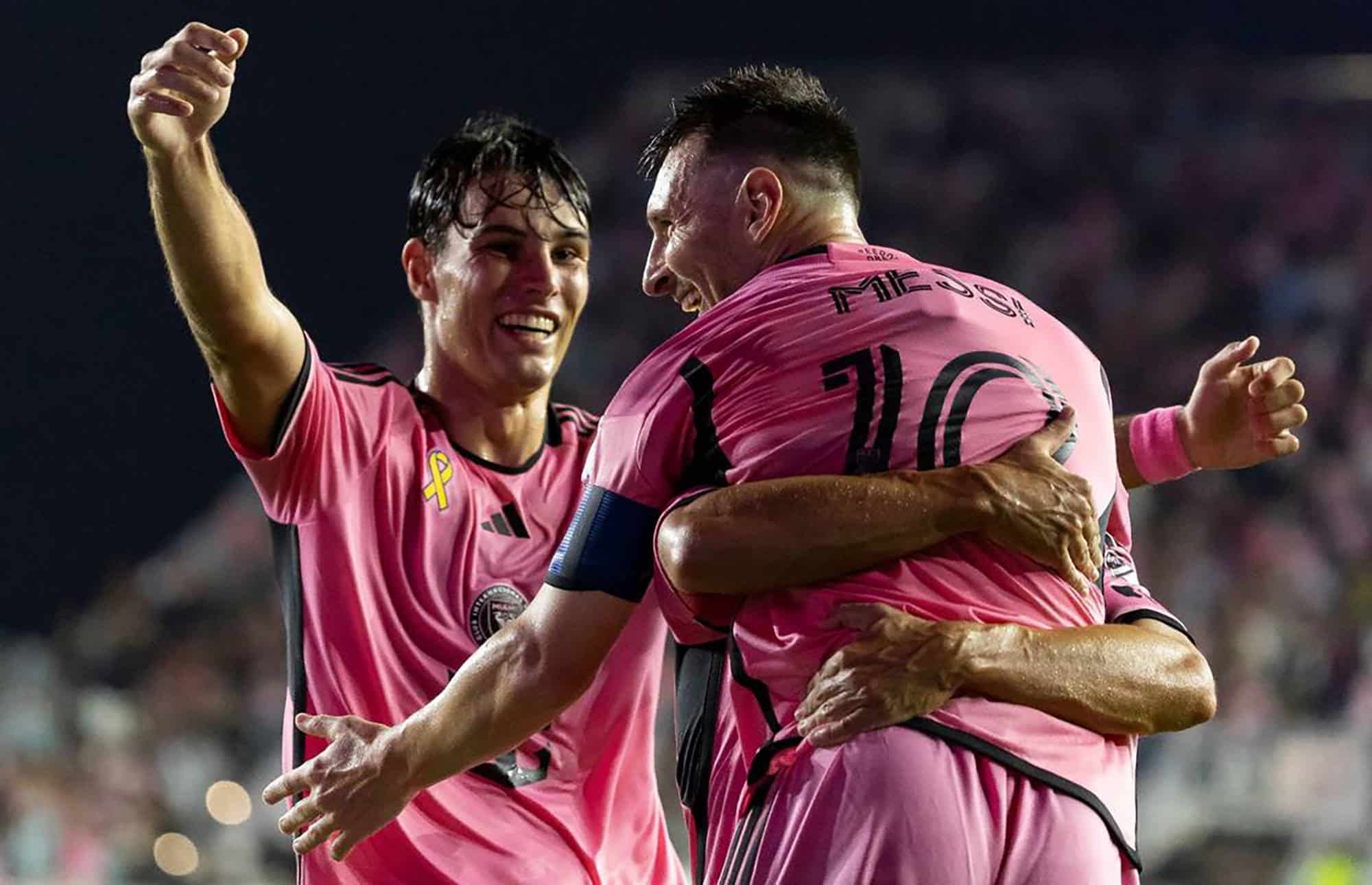 Messi comemora gols pelo Inter Miami. Foto: Imago