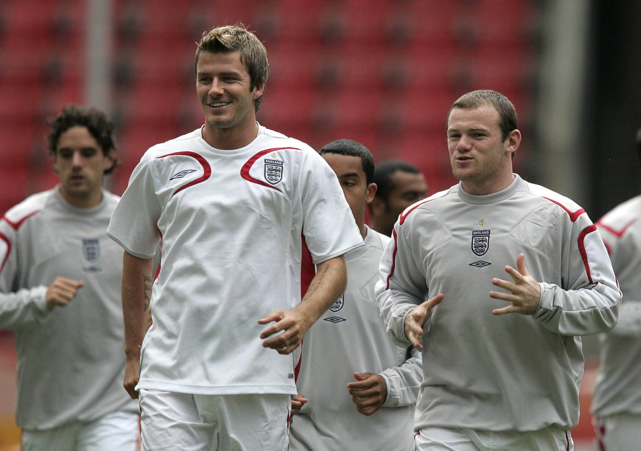 Foto: (Imago) - David Beckham e Wayne Rooney pela Inglaterra