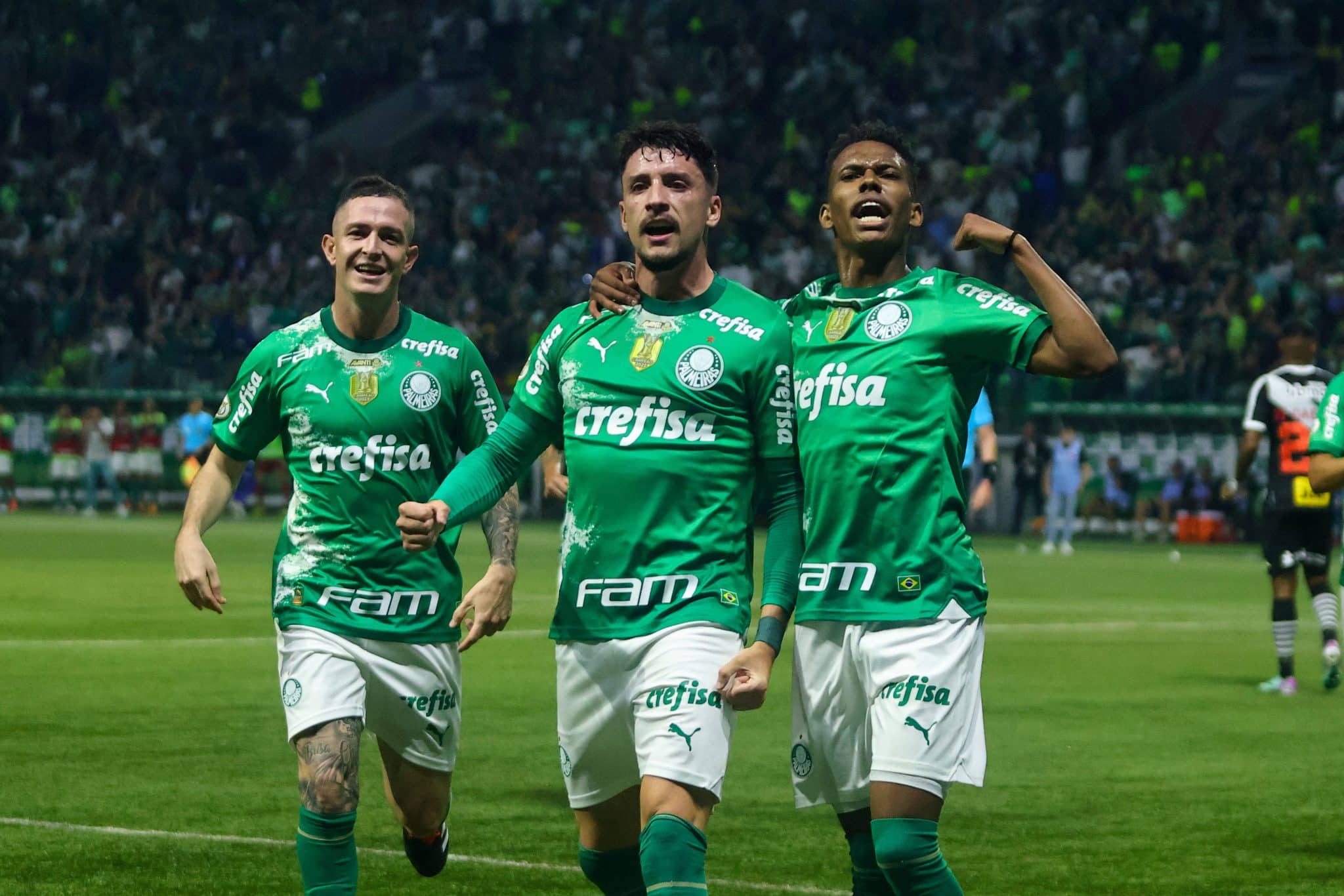 Com gols de Piquerez e Rony, o Palmeiras bateu o Vasco por 2 a 0 no 1&ordm; turno deste ano