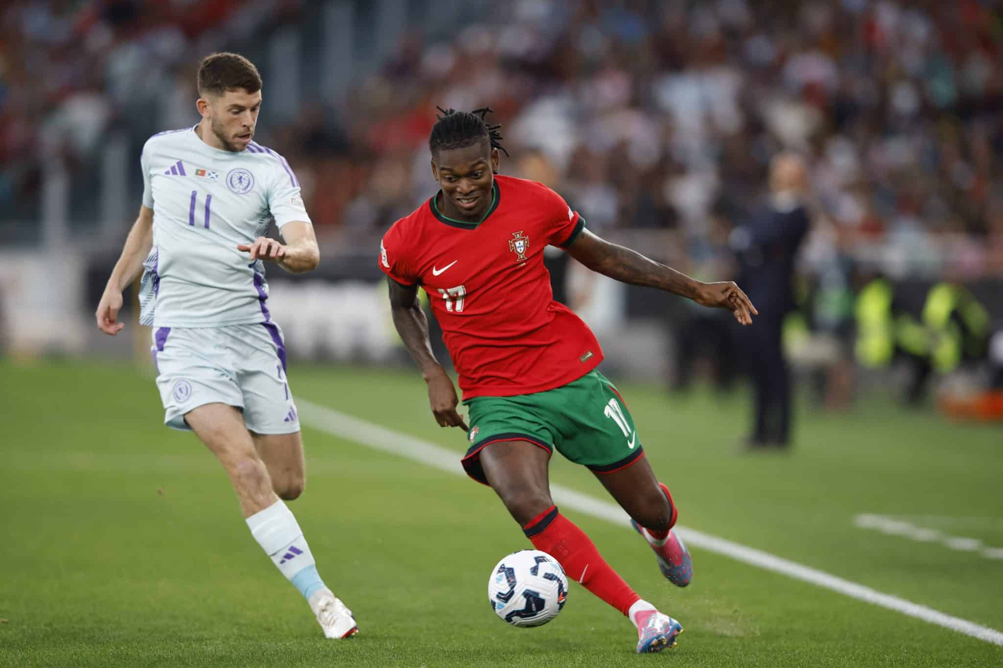 Rafael le&atilde;o recebe marca&ccedil;&atilde;o de Christie em Portugal x Esc&oacute;cia