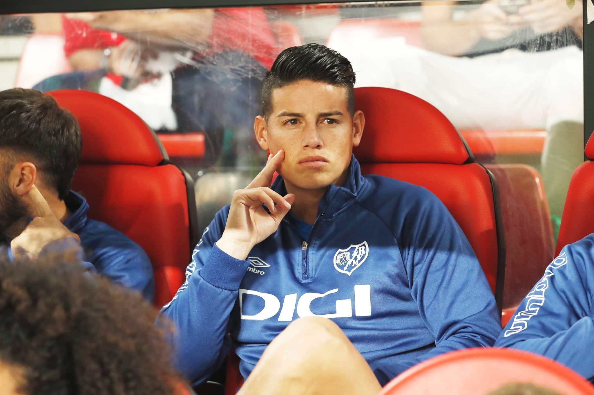 Reserva, James entrou apenas aos 42' do segundo tempo em sua estreia no Rayo. Foto: Imago