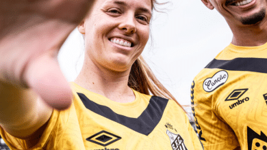 Veja detalhes da nova terceira camisa do Santos, na cor amarela