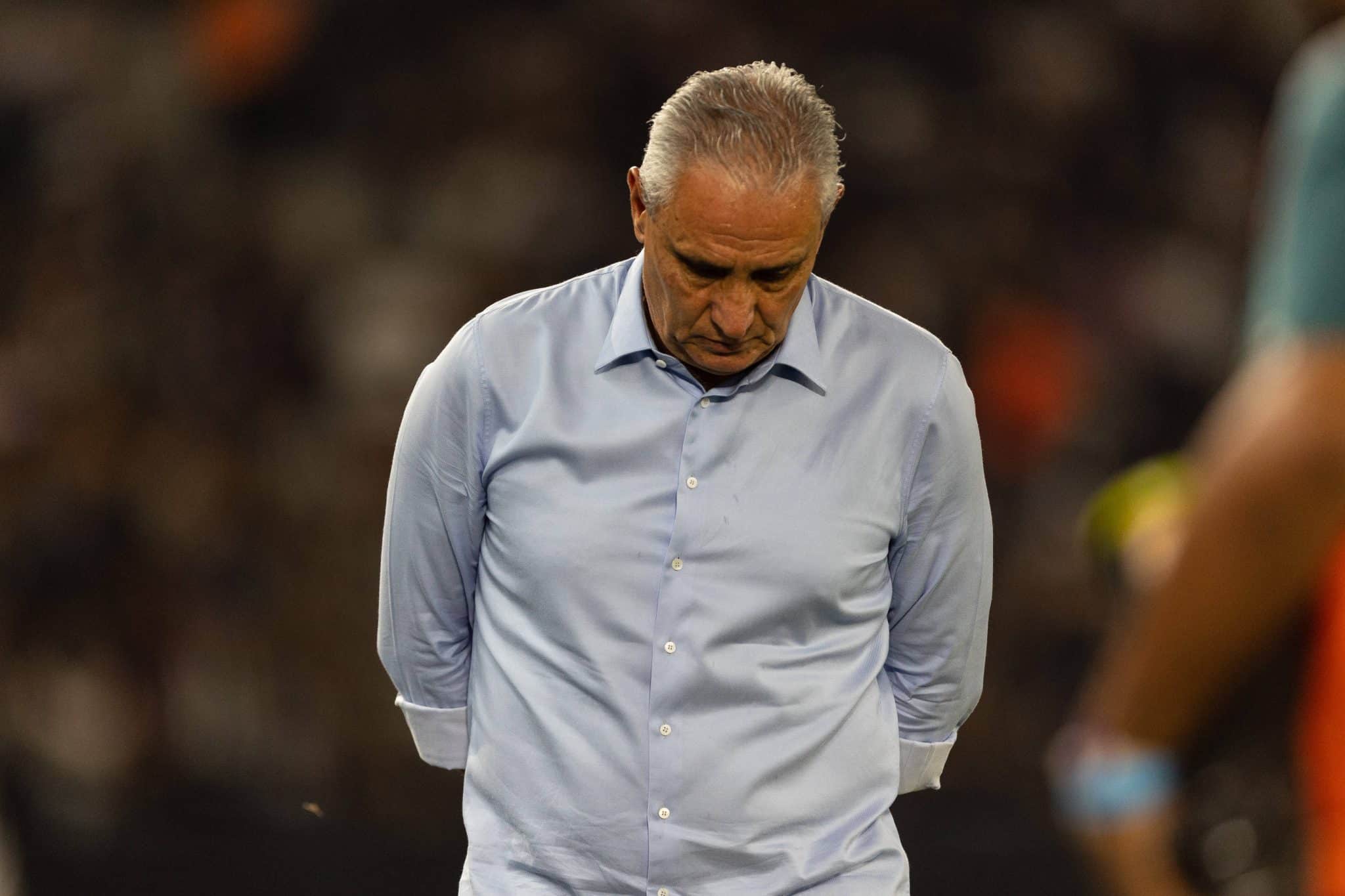 Tite durante jogo do Flamengo