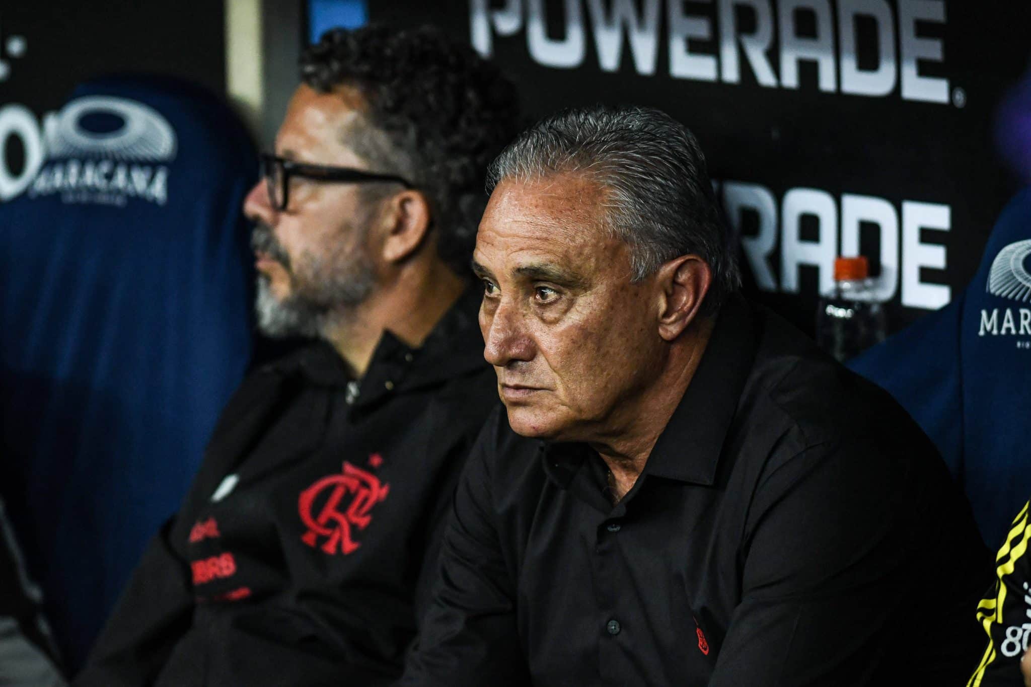Tite, treinador do Flamengo, na derrota para o Pe&ntilde;arol (Foto: IMAGO / Fotoarena)