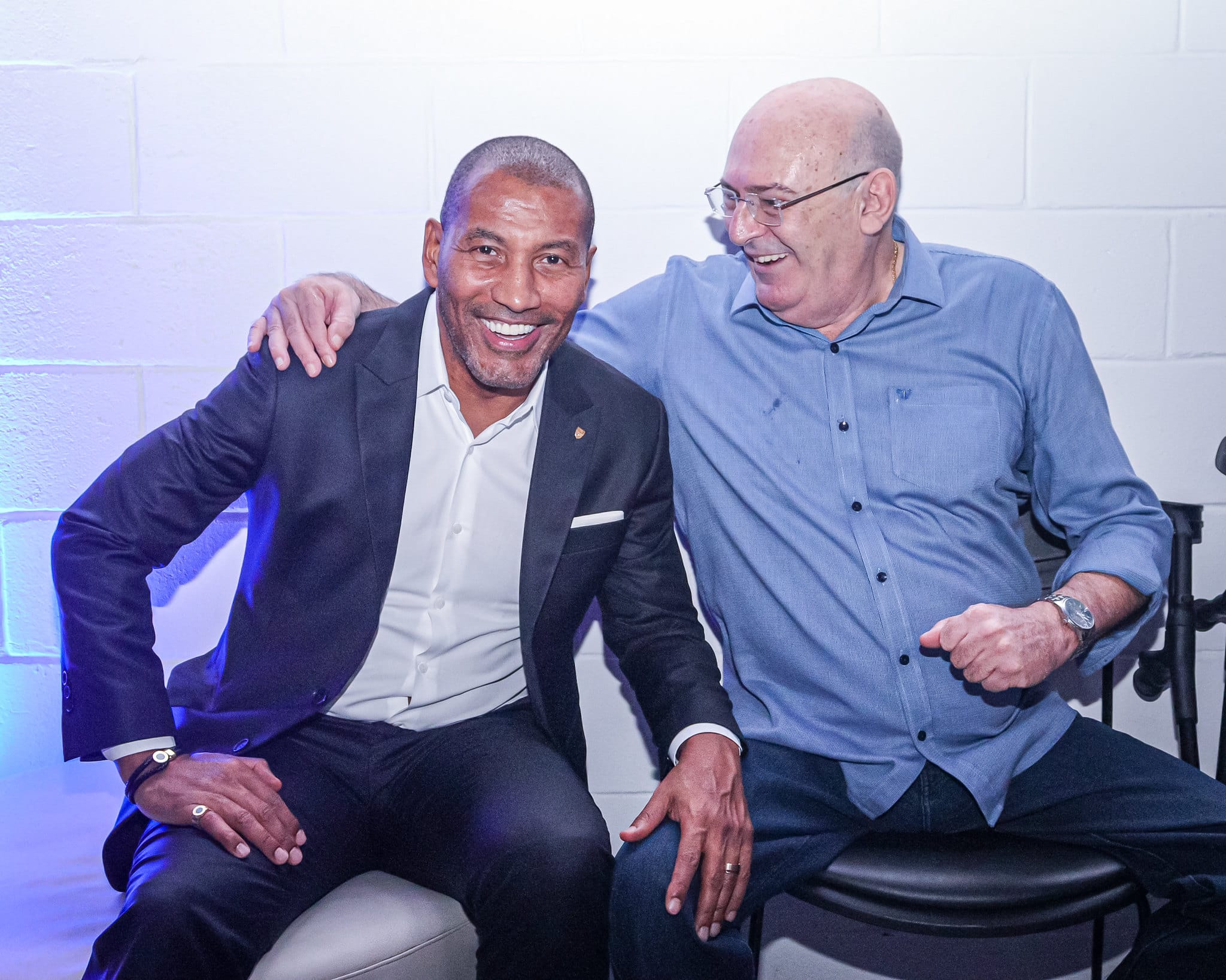 Andres Rueda e Mauro Silva, vice-presidente da Federa&ccedil;&atilde;o Paulista de Futebol