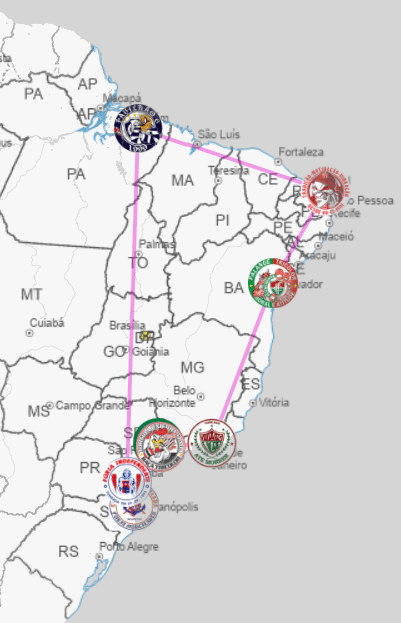 Mapa do Observat&oacute;rio Social do Futebol da Uni&atilde;o Punho Colado