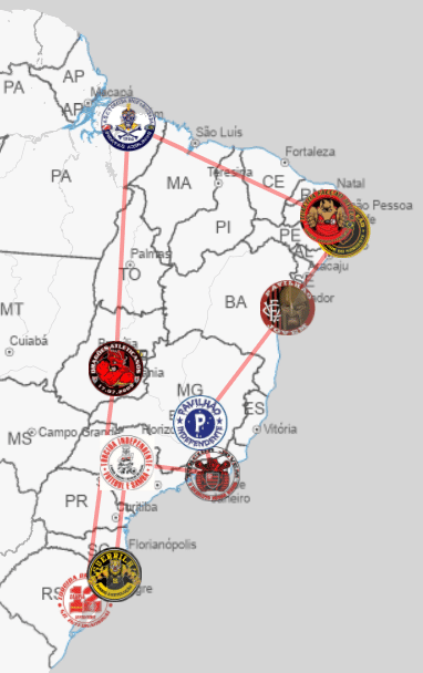 Mapa do Observat&oacute;rio Social do Futebol da Uni&atilde;o Punho Cruzado