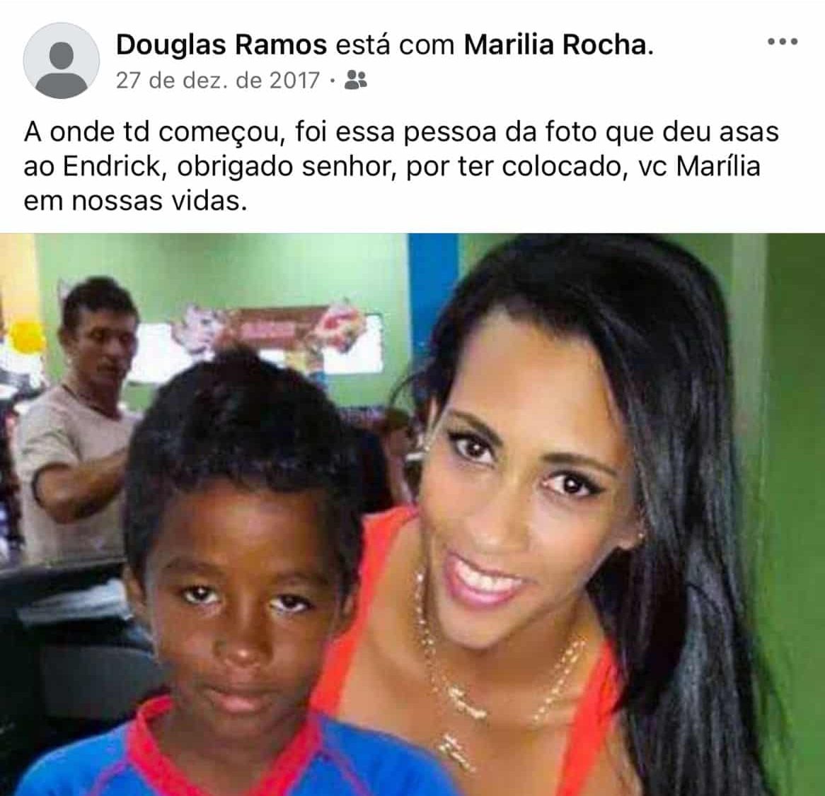 Postagem do pai de Endrick, Douglas, sobre a primeira treinadora do atacante