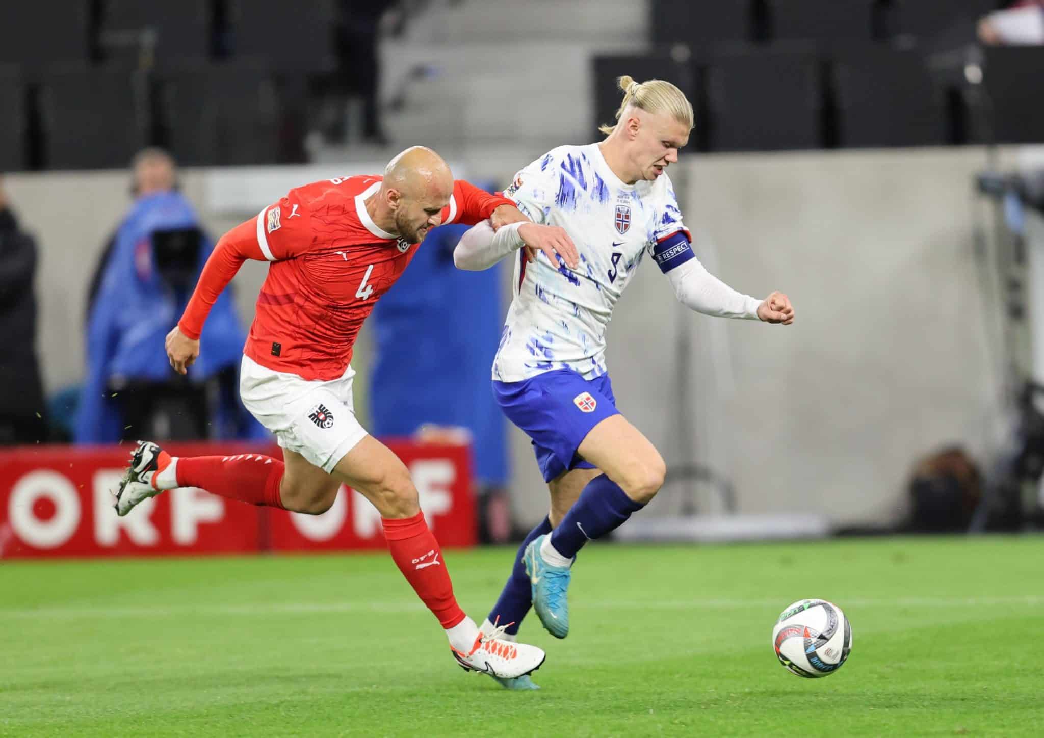 Haaland passa em branco em derrota da Noruega diante da &Aacute;ustria